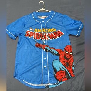 Mens Marvel Spiderman baseball Tee shirt